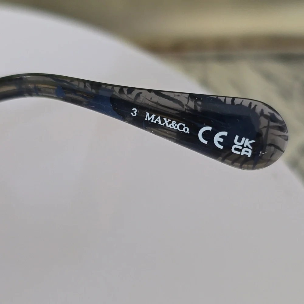 Max & Co Blue Tortoise Rectangular Sunglasses Designer Eyewear